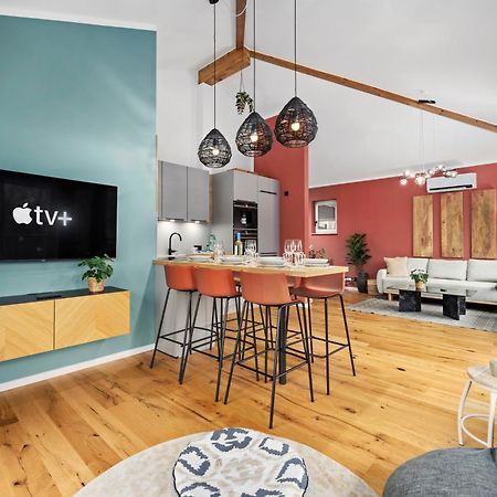 Edler Wohnraum Schwanenteich-Penthouse Mit Garage, Grill, Kaffeevollautomat, Klima, Lift & Terrasse Apartment Цвикау Екстериор снимка